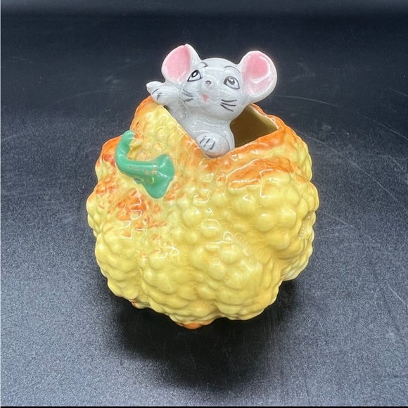 Vintage Tiny Mouse Pumpkin Gourd Figurine Kitchen Decor Fall Autumn Thanksgiving - Picture 2 of 10